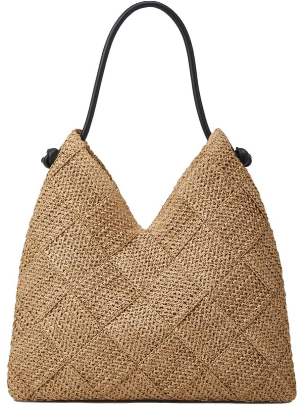 Woven Hobo Bag for Women Straw Beach Tote Handbag Stylish Shoulder Bag Large Cap - Picture 1 of 9